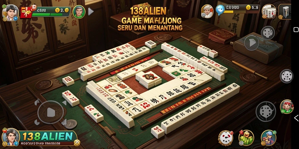 Tampilan gameplay Mahjong yang menarik dan penuh tantangan di 138ALIEN.