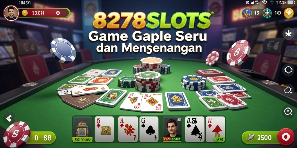 Tampilan gameplay menarik dari 8278SLOTS yang menunjukkan suasana Gaple.