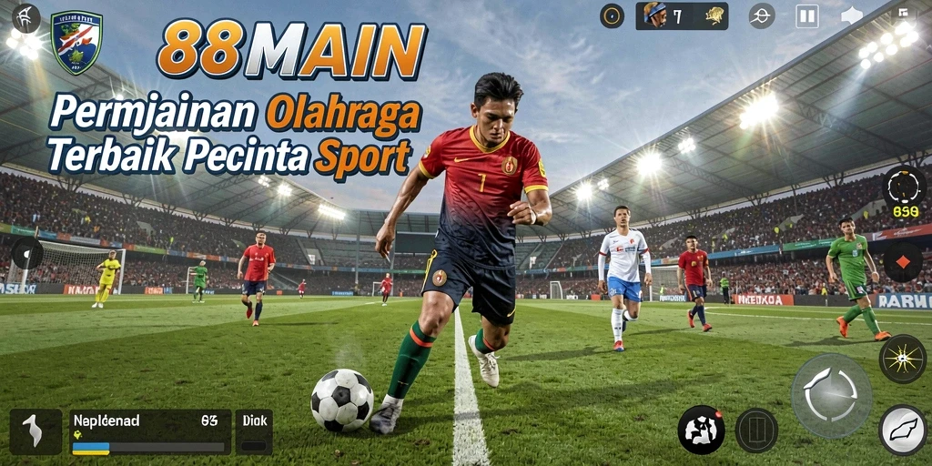 Tampilan permainan 88MAIN dengan aksi olahraga yang menegangkan.
