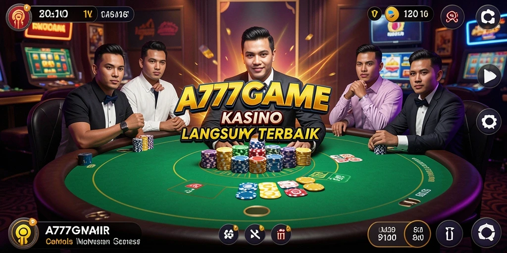 Tampilan gameplay Live Casino yang memukau di A777GAME.