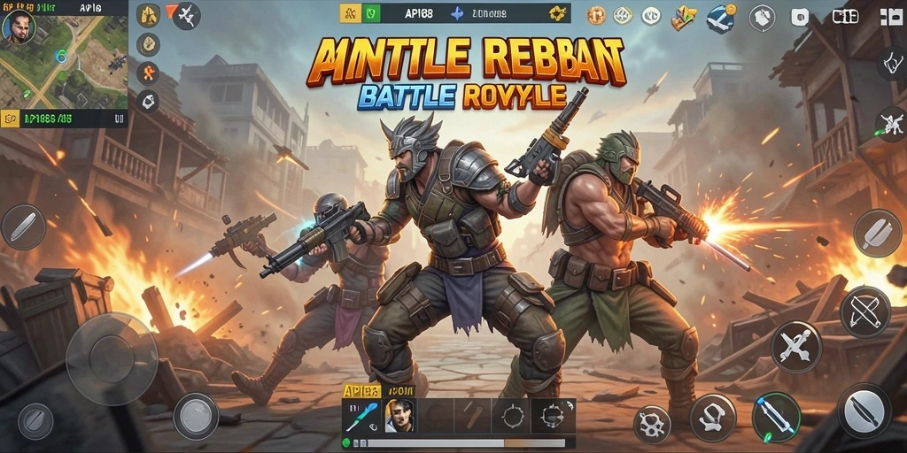 Gameplay seru di API88 dalam arena Battle Royale.