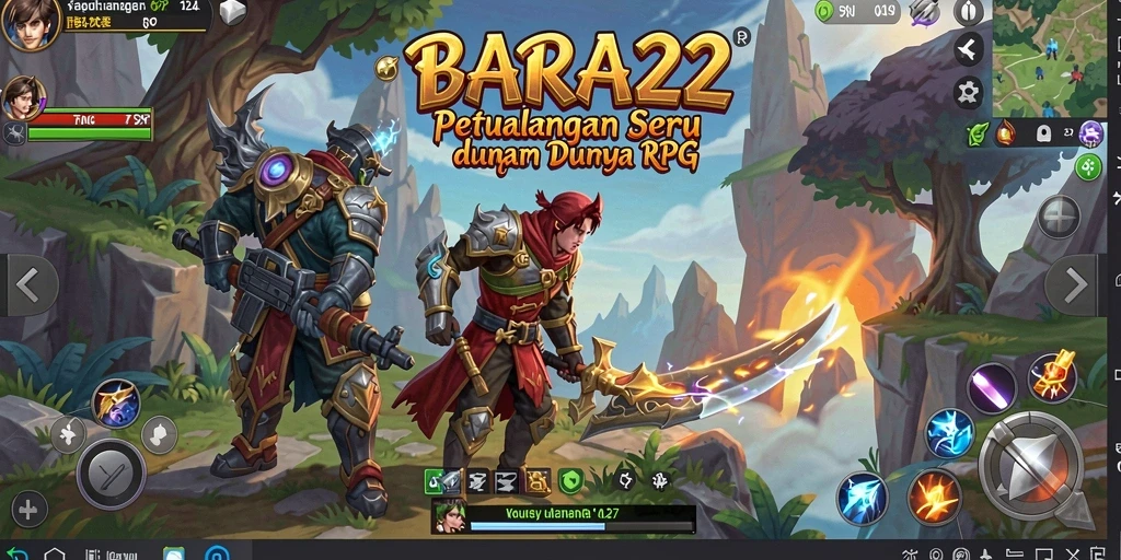 Screenshot gameplay <strong>BARA22</strong> menampilkan karakter yang beraksi dalam pertarungan epik.