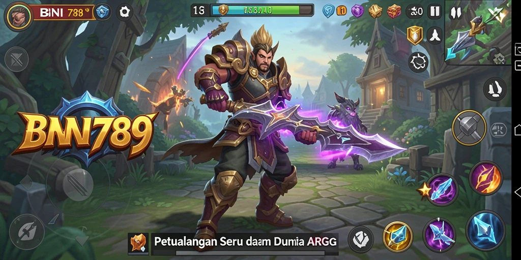 Tampilan gameplay seru BNI789 dengan karakter beraksi di medan perang.