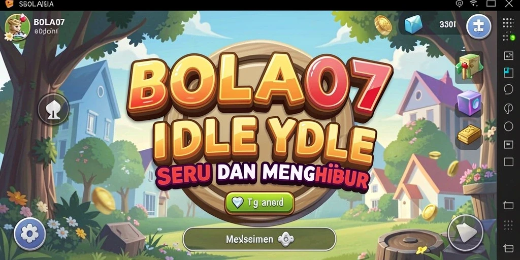 Gameplay BOLA07 menampilkan tim sepak bola yang sedang beraksi.