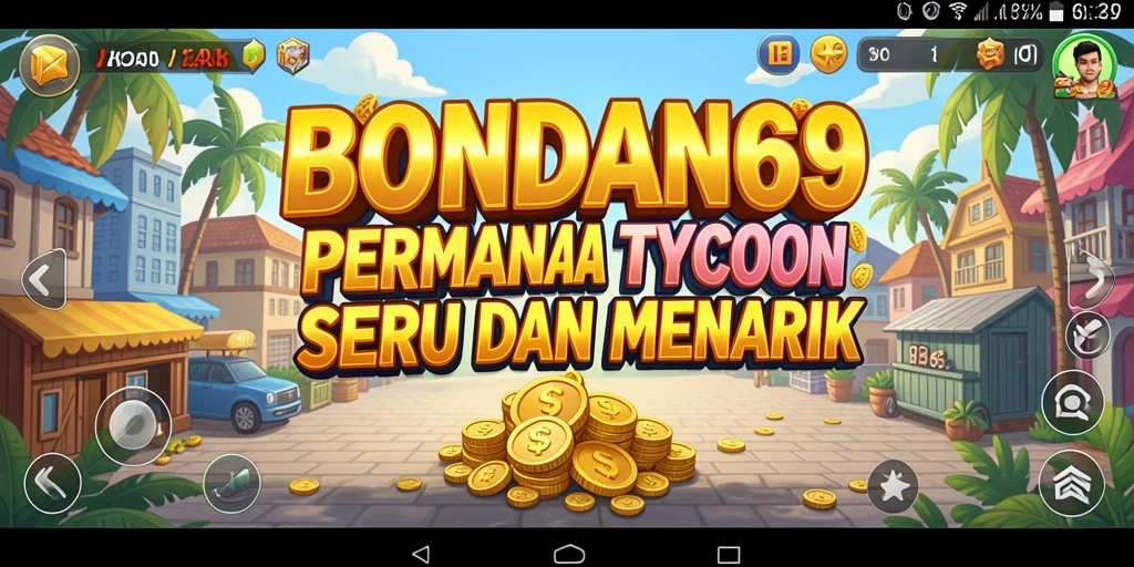 Tampilan utama gameplay BONDAN69 yang menampilkan strategi bisnis.