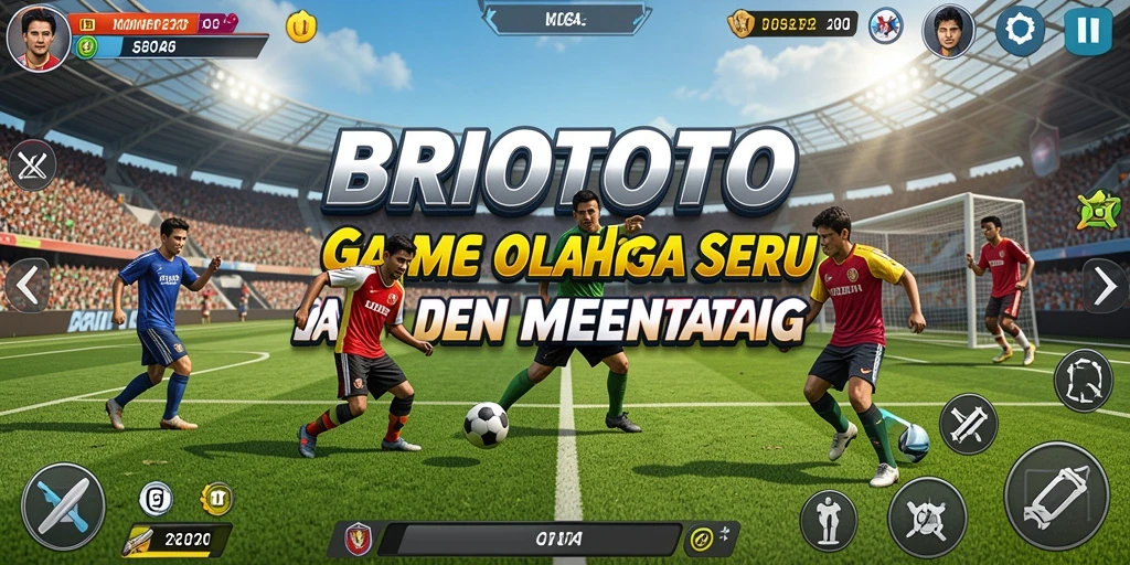 Tampilan gameplay seru dari BRIOTOTO dengan aksi olahraga mendebarkan.