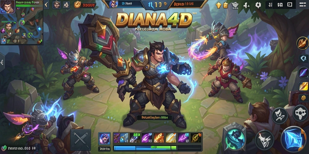 Tangkapan layar gameplay menampilkan pertarungan seru di DIANA4D.