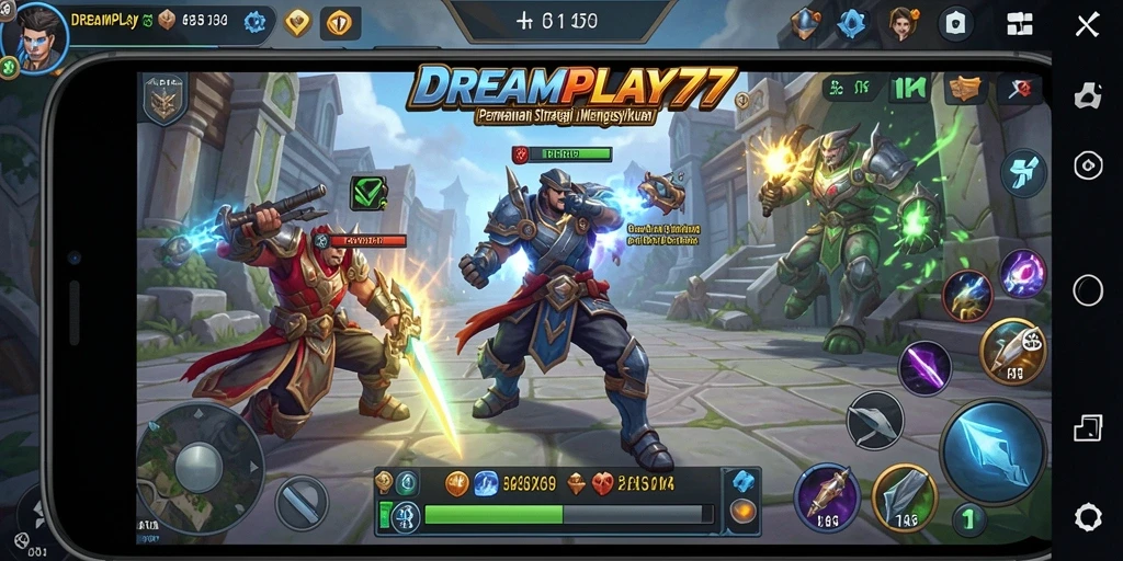 Screenshot gameplay DREAMPLAY77 memperlihatkan strategi dan taktik yang menarik.