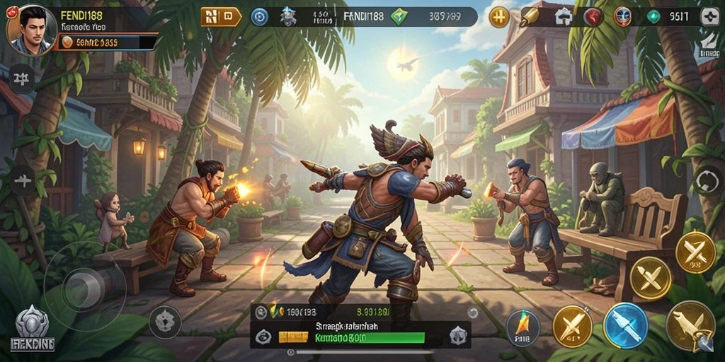 Tampilan gameplay FENDI188 yang penuh aksi dan strategi.