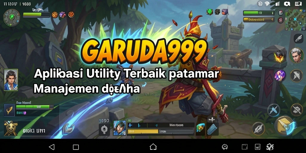 Tampilan antarmuka utama GARUDA999 dengan fitur utilitas lengkap.
