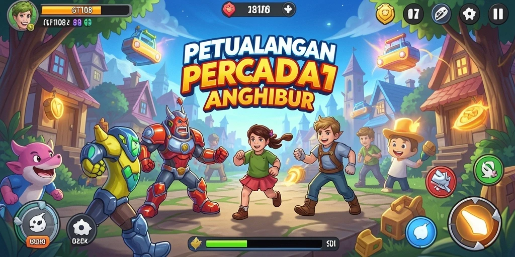 Screenshot gameplay GT108 menampilkan pertarungan seru di dunia Arcade.