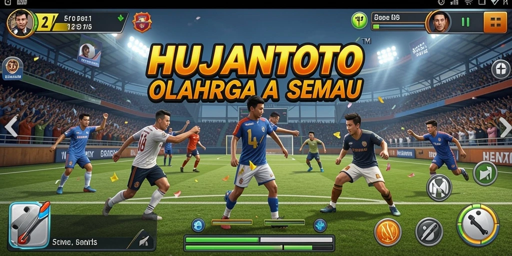 Tampilan gameplay seru dari HUJANTOTO dengan aksi olahraga yang menegangkan.