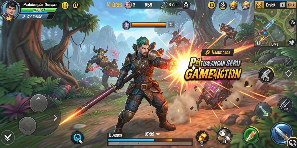Screenshot utama IDR89 menampilkan aksi intens dalam pertempuran.