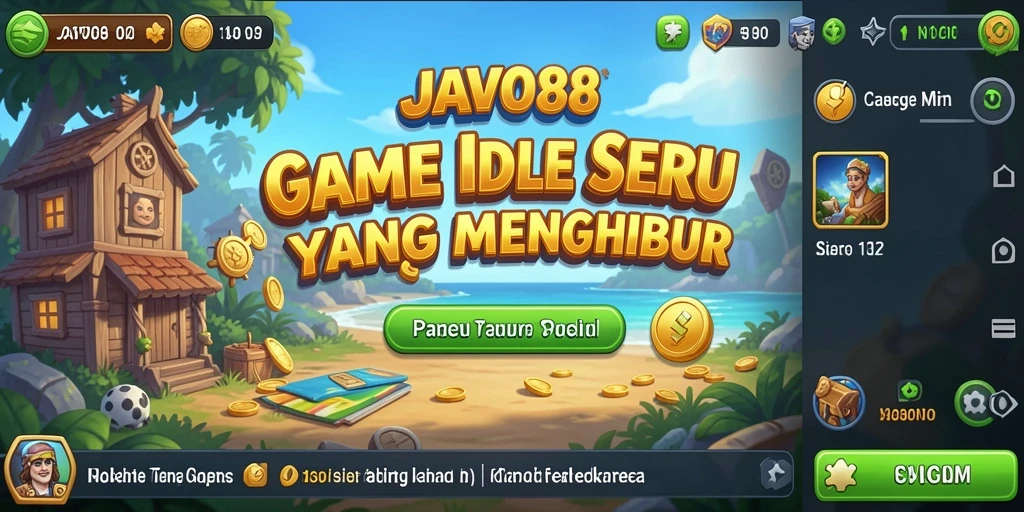 Tangkapan layar utama JAVO88 menampilkan gameplay Idle yang menarik dan interaktif.