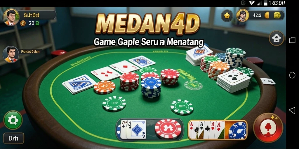 Tampilan gameplay Gaple yang menarik di MEDAN4D.