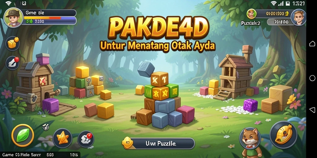 Tampilan menarik gameplay PAKDE4D dengan berbagai tantangan puzzle.