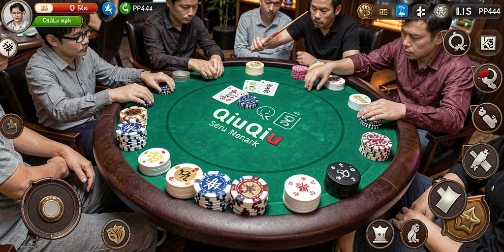 Tampilan menarik dari permainan QiuQiu PP444.