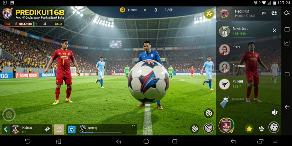 Tampilan gameplay PREDIKSI168 yang menampilkan analisis sepak bola.