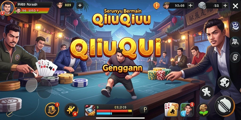 Screenshot gameplay QiuQiu yang menampilkan keseruan permainan.