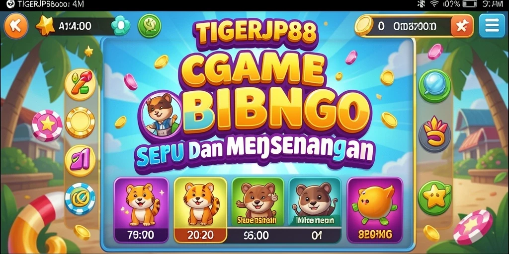 Gameplay seru dan menarik dalam aplikasi TIGERJP88 Bingo.
