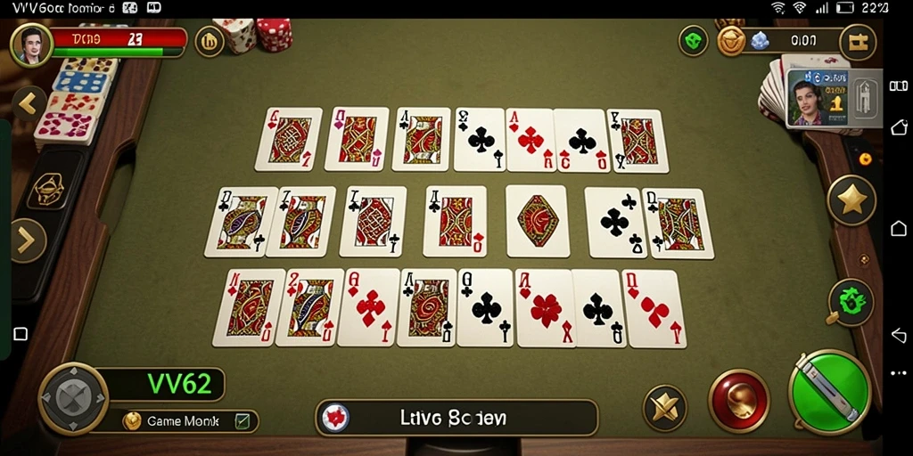 Tampilan menarik gameplay Domino VV62 dengan aksi seru.