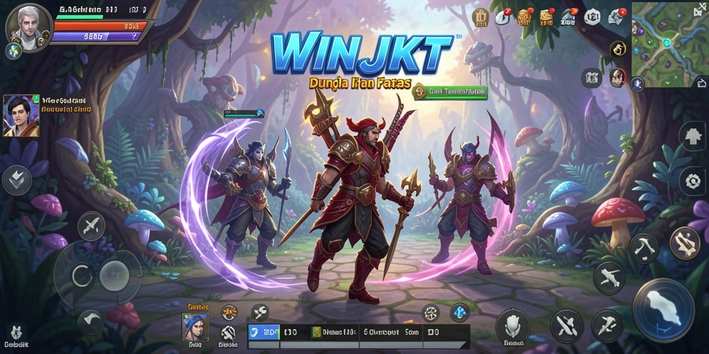 Tangkapan layar permainan WINJKT menampilkan aksi RPG yang menegangkan.