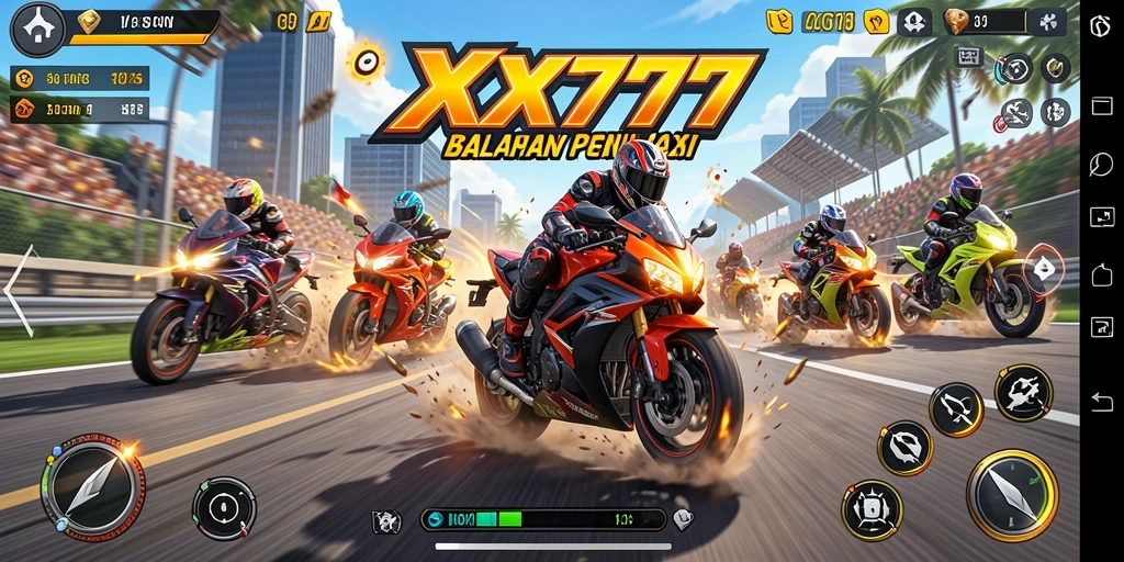 Gameplay seru balapan motor di XXX777 dengan grafik realistis.